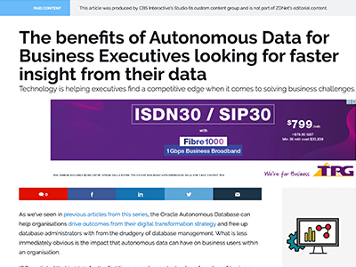 Oracle - The benefits of Autonomous Data